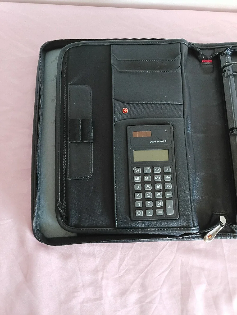 Swiss Army Wenger Black Zip Around Planner Portfolio Organizer